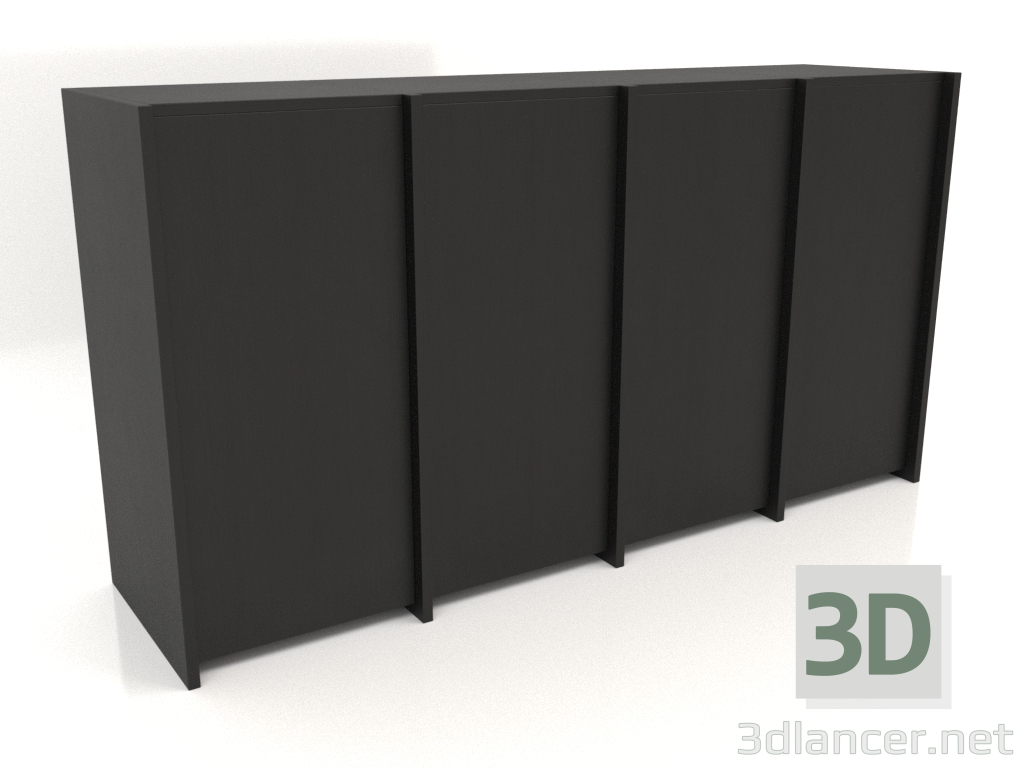 3D modeli Modüler gardırop ST 07 (1530x409x816, ahşap siyah) - önizleme