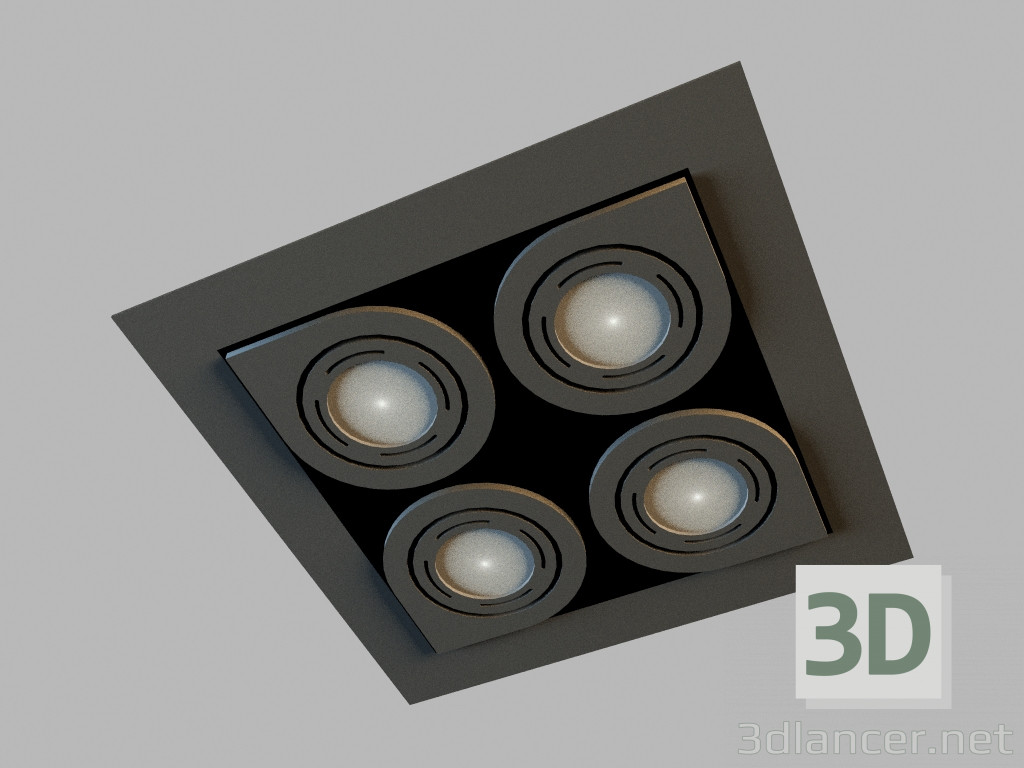 3d model Lámpara de techo empotrada 8143 - vista previa