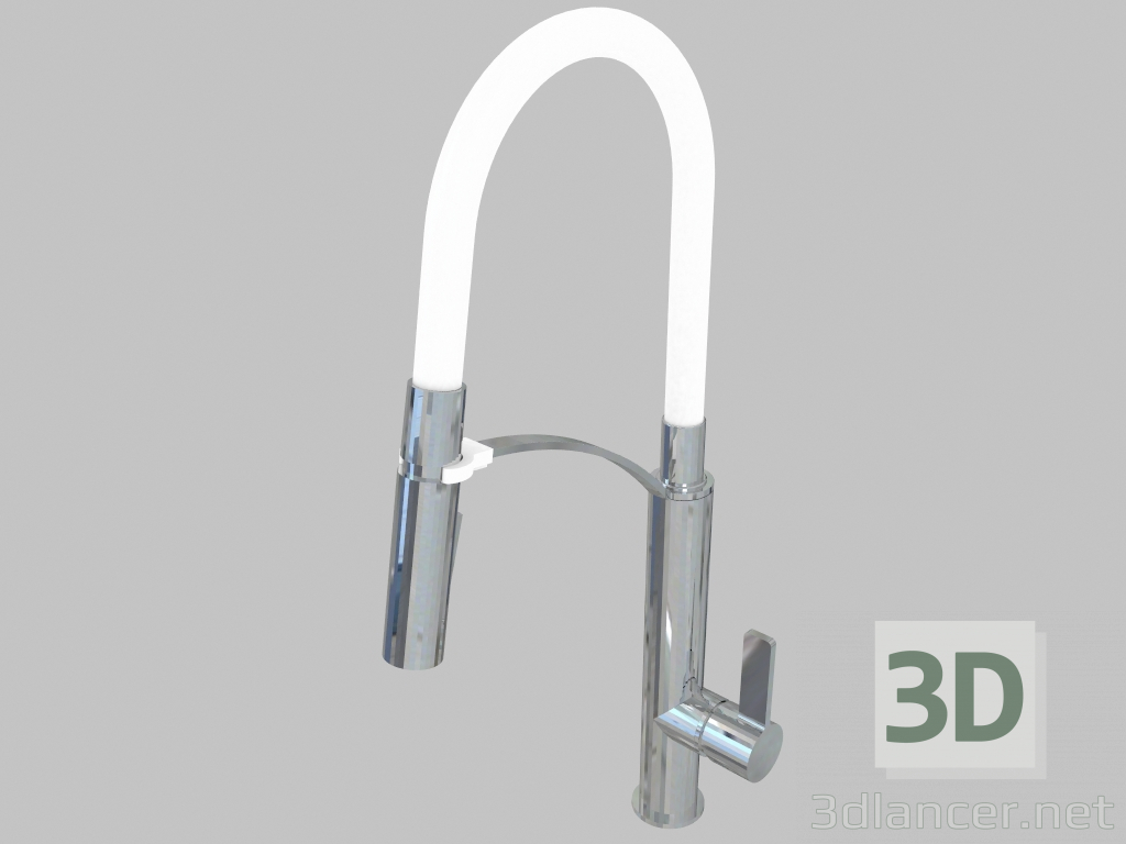 3D Modell Waschtischarmatur - Chrome white Gerbera (BGB W720) - Vorschau