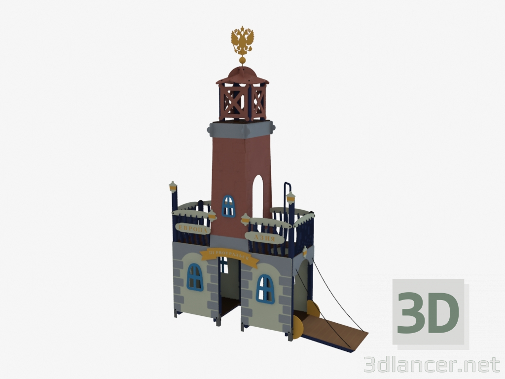 modèle 3D Jeu pour enfants complexe Europe-Asie (5501) - preview