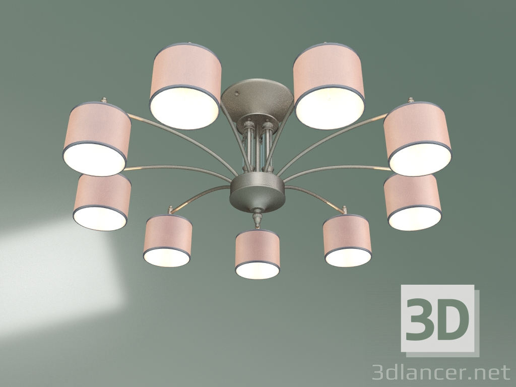 3d model Hanging chandelier 60080-9 (satin nickel) - preview