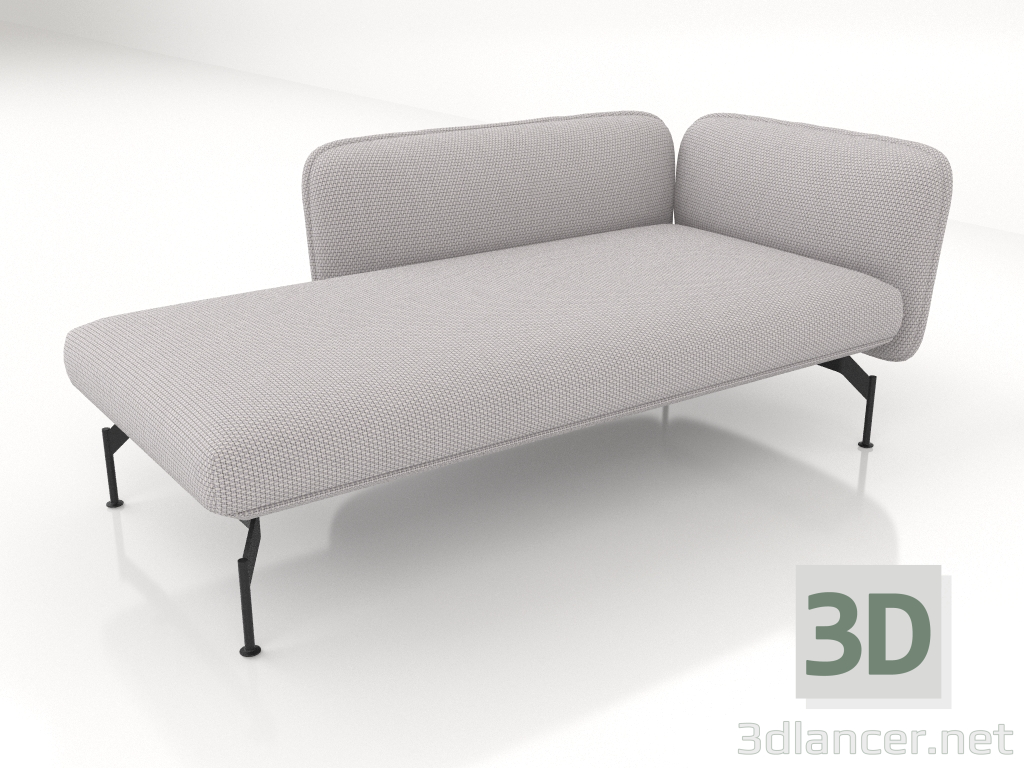 3d model Chaise longue with armrest 110 on the left - preview