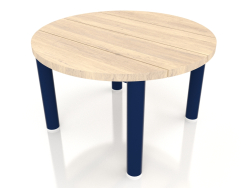 Coffee table D 60 (Night blue, Iroko wood)