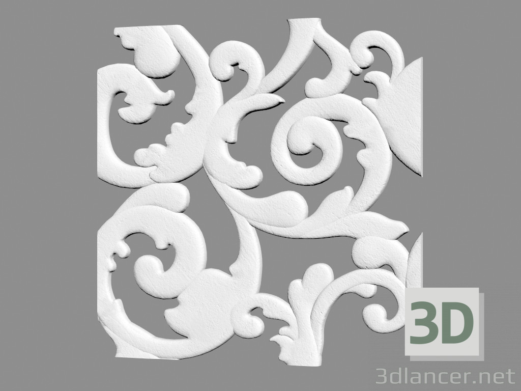 modello 3D Pannello in gesso (art.139) - anteprima