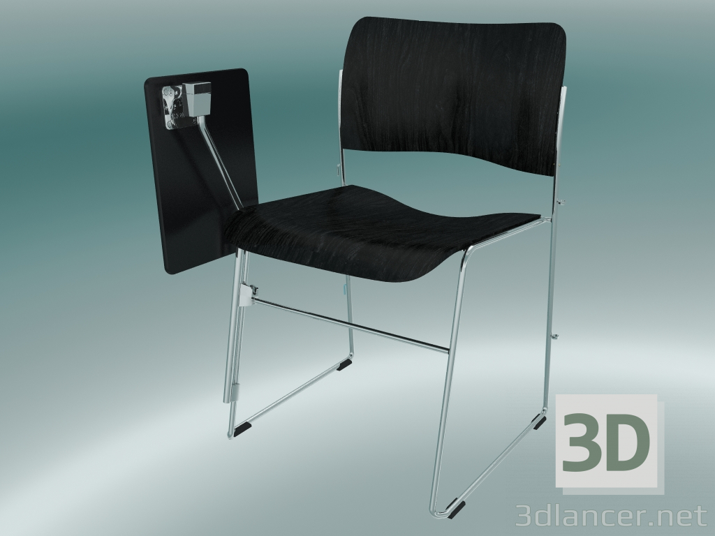 3d модель Стул с опущенным столиком – превью