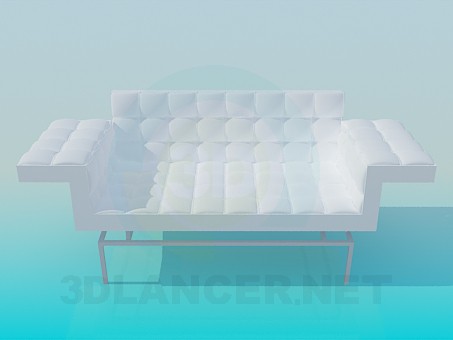 3D Modell Sofa mit breiten Armlehnen - Vorschau