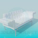 3D Modell Sofa mit breiten Armlehnen - Vorschau
