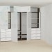 modèle 3D blanc armoire - preview