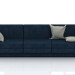 3D Modell Sofa Minimalismus 2700h800h800mm - Vorschau
