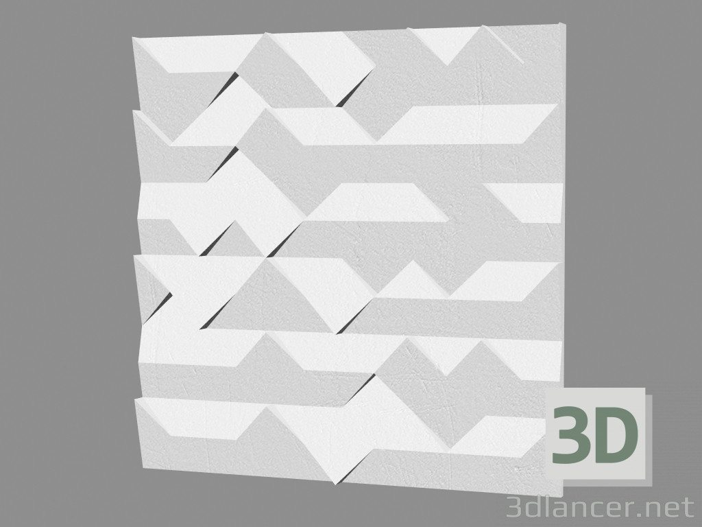 modèle 3D Panneau mural de gypse (art 169) - preview