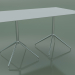 3D Modell Rechteckiger Tisch mit doppelter Basis 5737 (H 72,5 - 79x139 cm, Weiß, LU1) - Vorschau