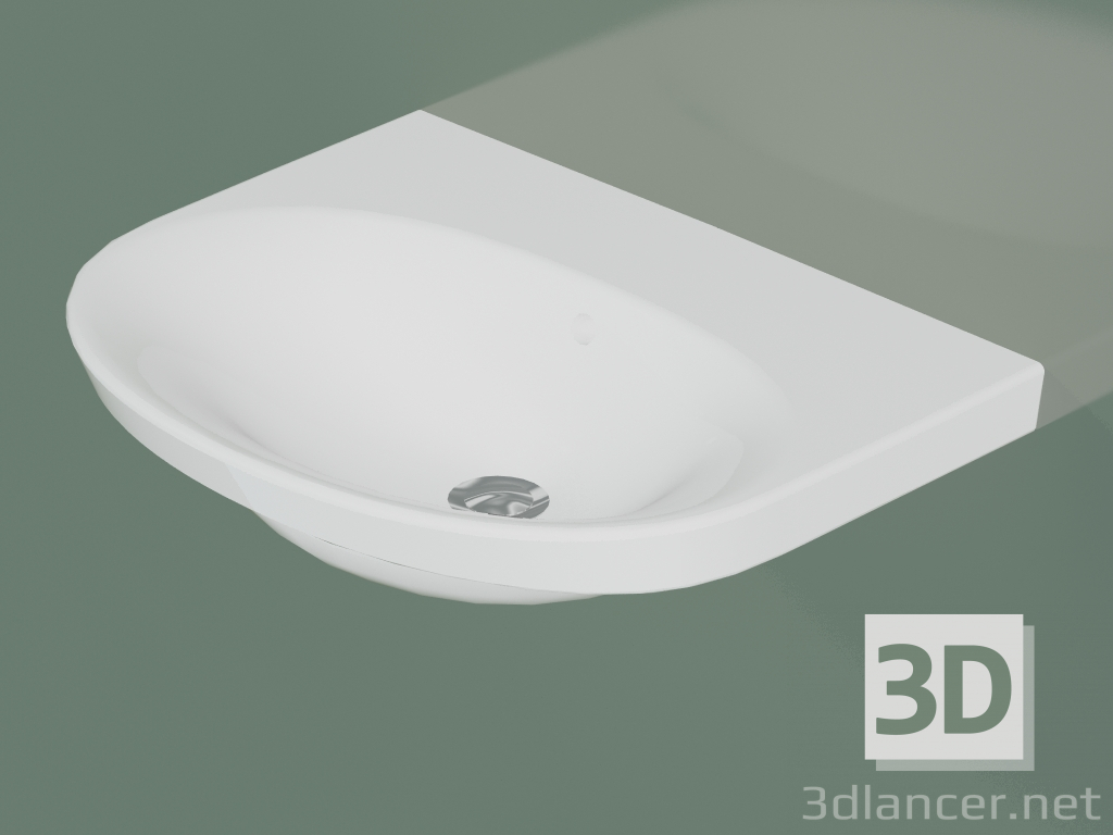 modello 3D Lavabo bagno Nautic 5556 (55569901, 56 cm) - anteprima