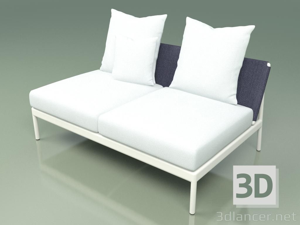 3d model Módulo de sofá central 006 (Metal Milk, Batyline Blue) - vista previa