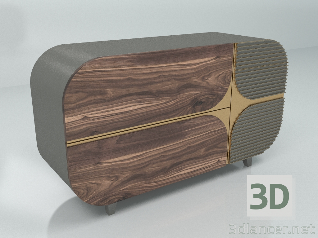modello 3D Cassettiera M028 - anteprima