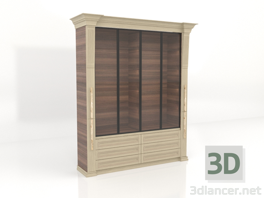 modello 3D Set componibile (armadio soggiorno) - anteprima