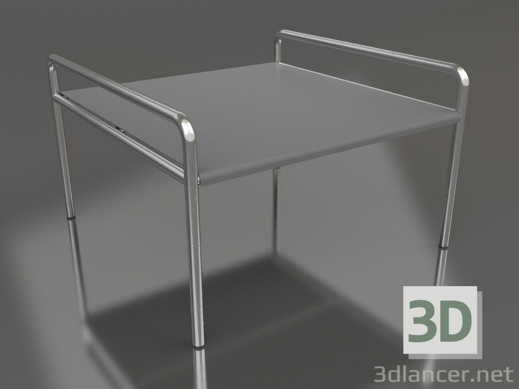 modello 3D Tavolino 76 con piano in alluminio (Antracite) - anteprima