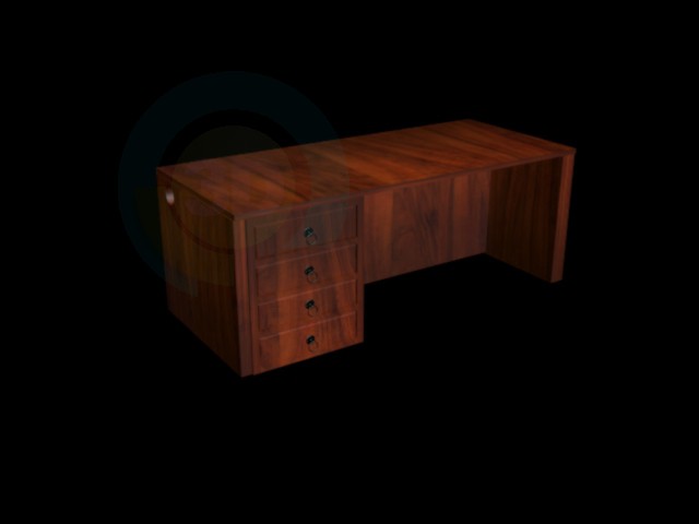 3d model director's table - preview