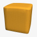 Modelo 3d Pedra pufe cubo - preview