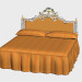 3d модель Ліжко двоспальне – превью