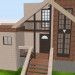 3D modeli Sundurma ile ev - önizleme