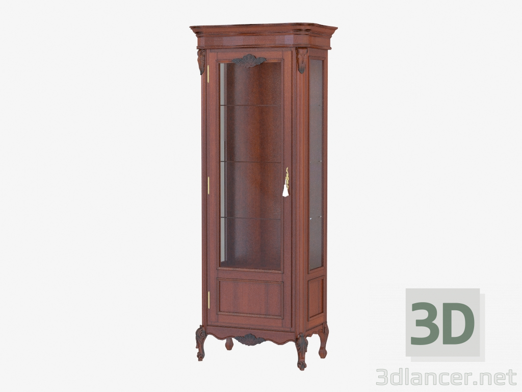 3d model Showcase one-door BN8802SX (wood with black patina) - preview