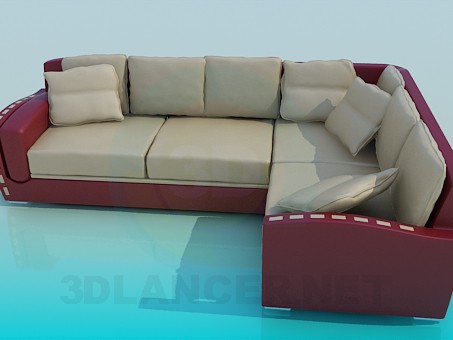 3D Modell Ecke Sofa - Vorschau