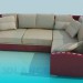 3D Modell Ecke Sofa - Vorschau