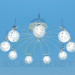 3d model Lámpara Chandelier con esferas de luz - vista previa