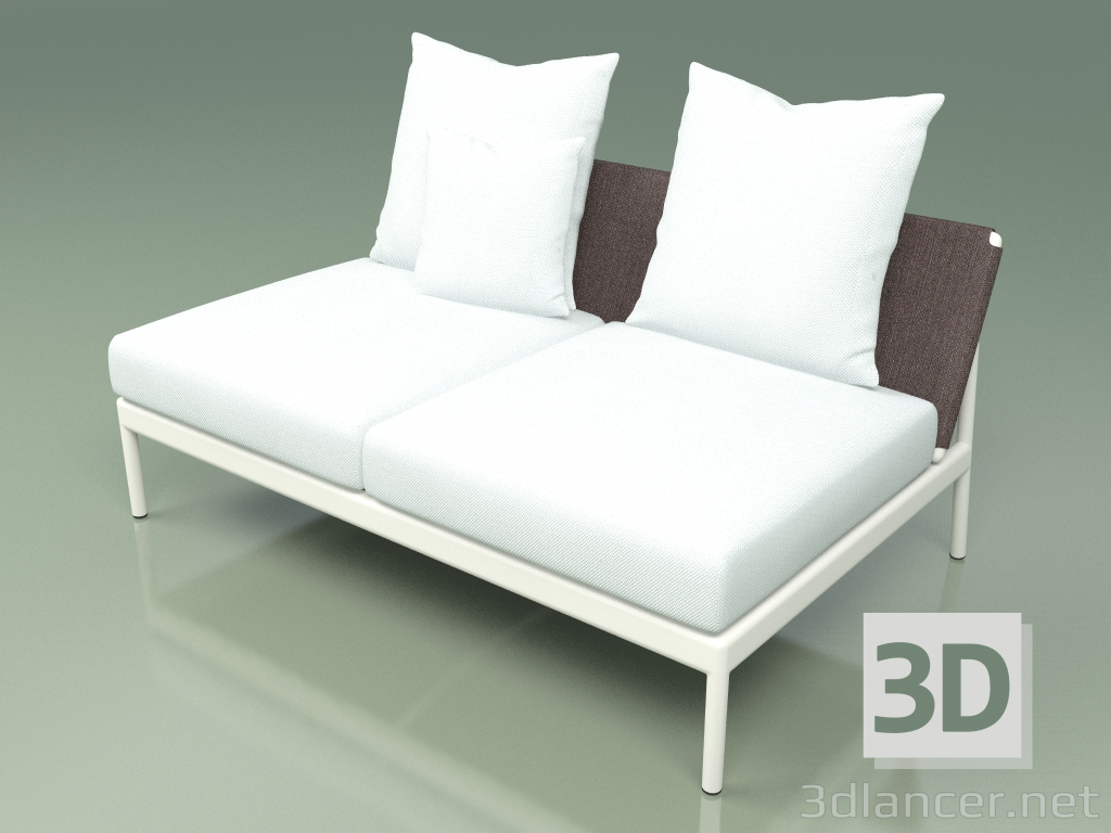 modèle 3D Module canapé central 006 (Metal Milk, Batyline Brown) - preview