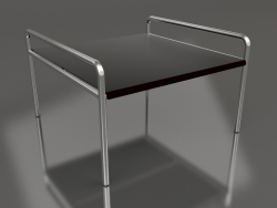 Coffee table 76 with an aluminum tabletop (Black)