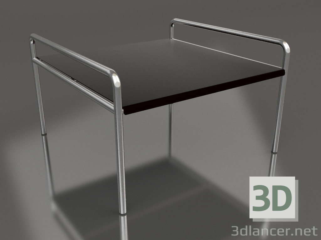 modello 3D Tavolino 76 con piano in alluminio (Nero) - anteprima