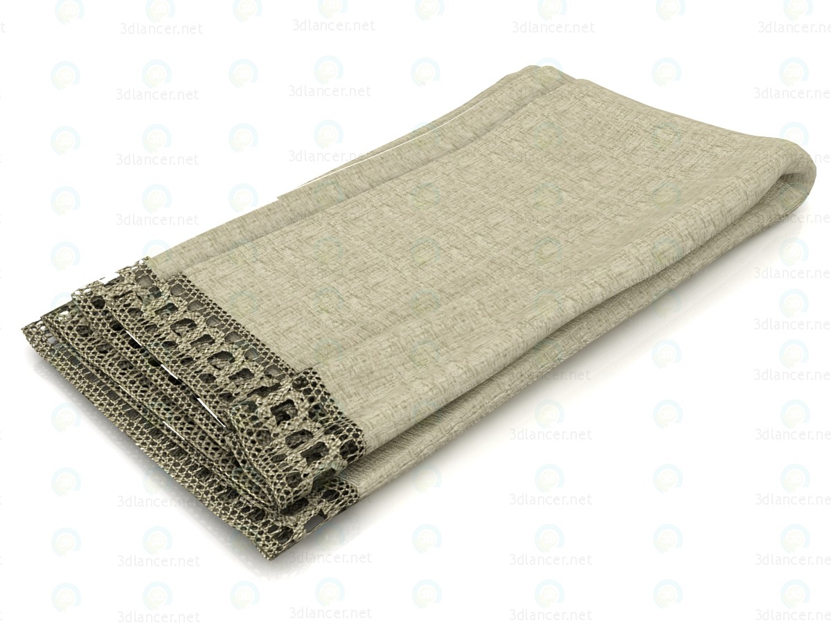 3d model Flax blanket - preview