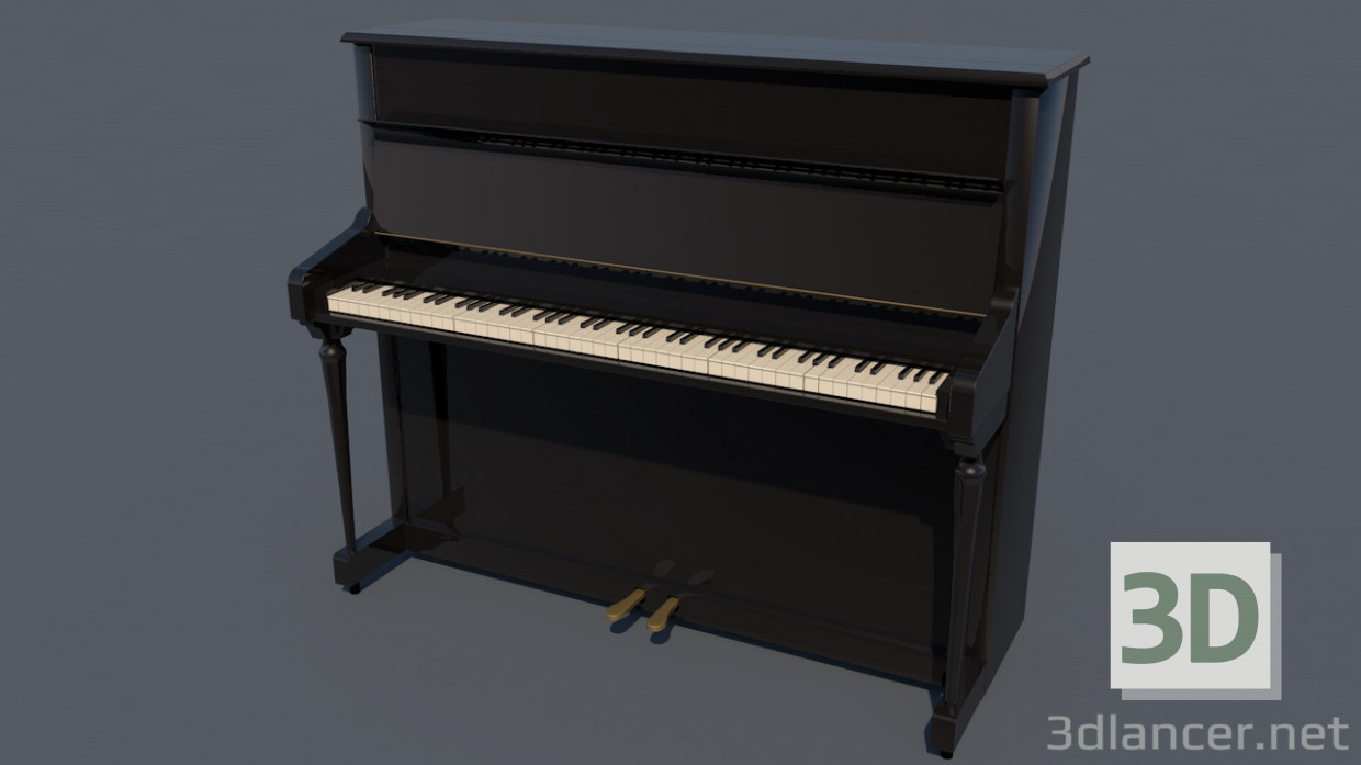 Modelo 3d Piano errado - preview