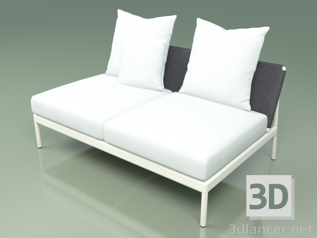 3d model Módulo sofá central 006 (Metal Milk, Batyline Grey) - vista previa