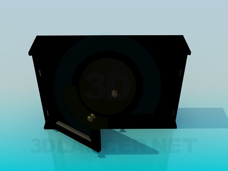 modello 3D Cassettiera per due sezioni - anteprima