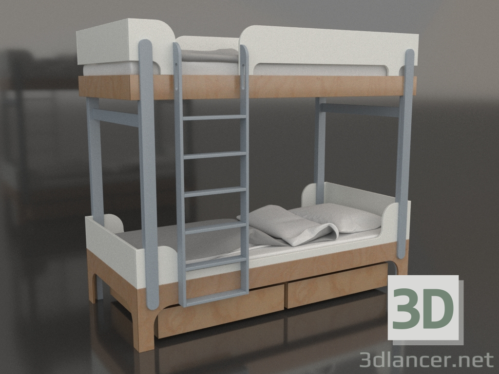 3 डी मॉडल चारपाई बिस्तर ट्यून जे (UQTJA2) - पूर्वावलोकन