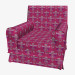 modèle 3D Vallsta fauteuil Ektorp rouge - preview