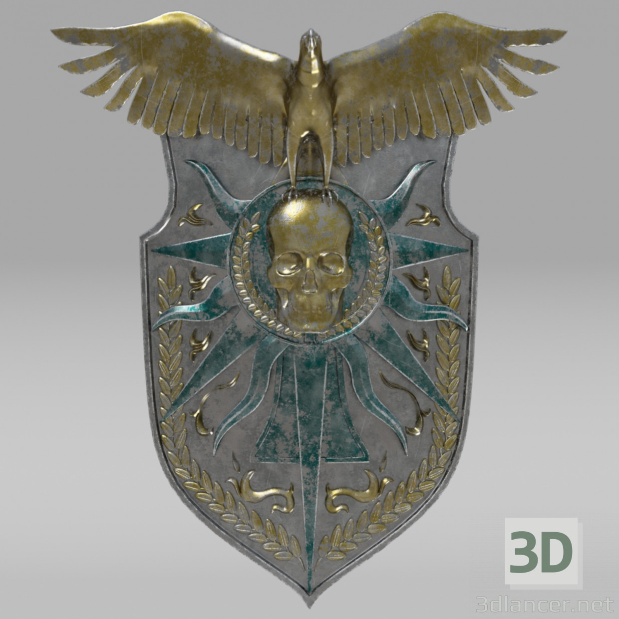 3d Fantasy shield/Фентези щит model buy - render