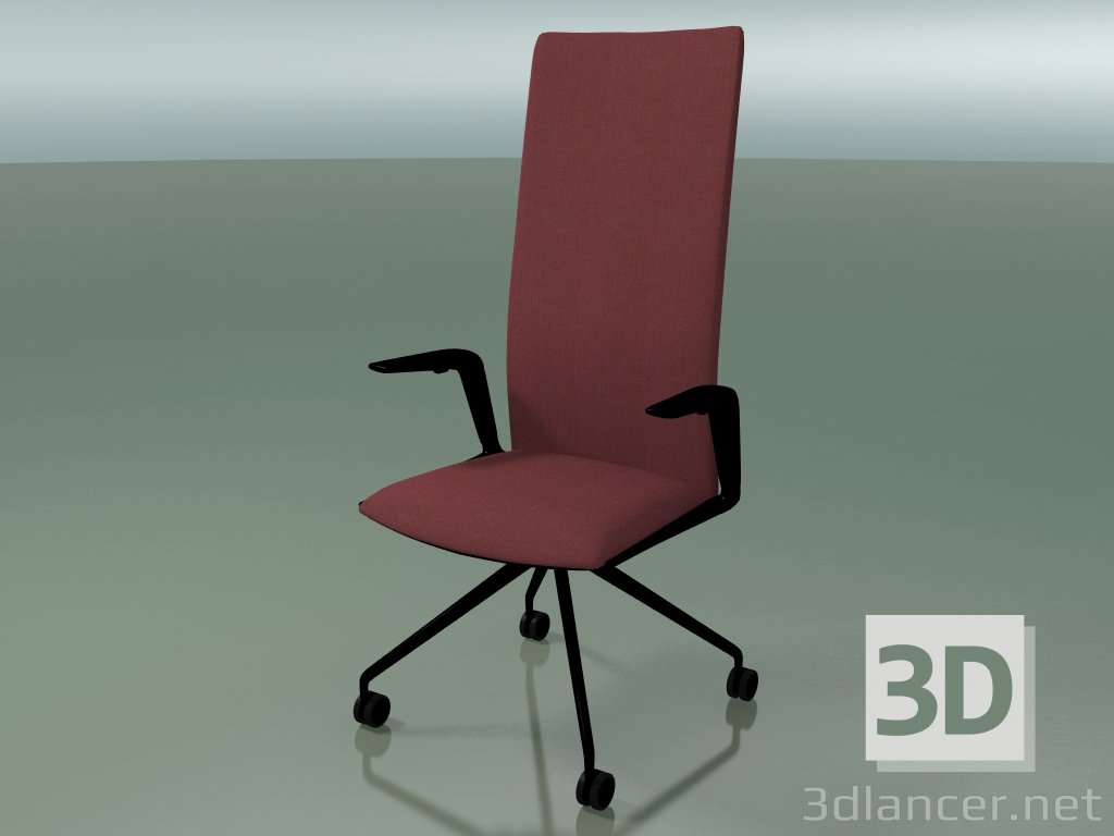 3d model Chair 4837 (4 castors, with upholstery - fabric, V39) - preview
