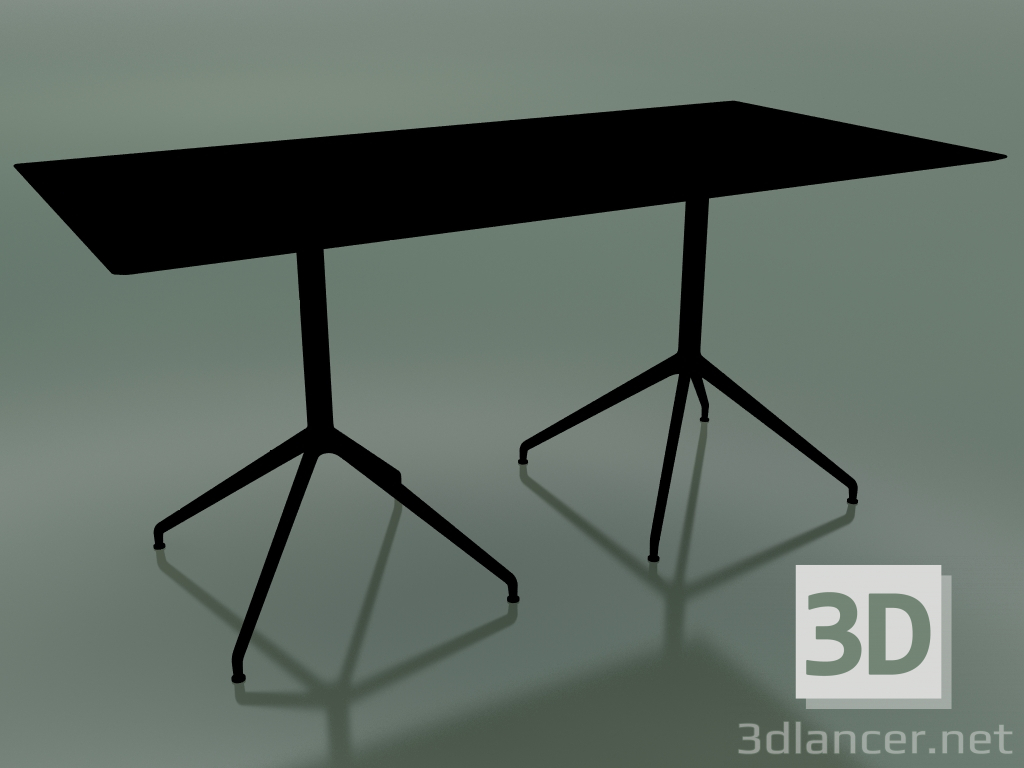 3D Modell Rechteckiger Tisch mit doppelter Basis 5738 (H 72,5 - 79 x 159 cm, Schwarz, V39) - Vorschau