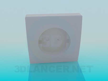 modello 3D Presa di corrente - anteprima