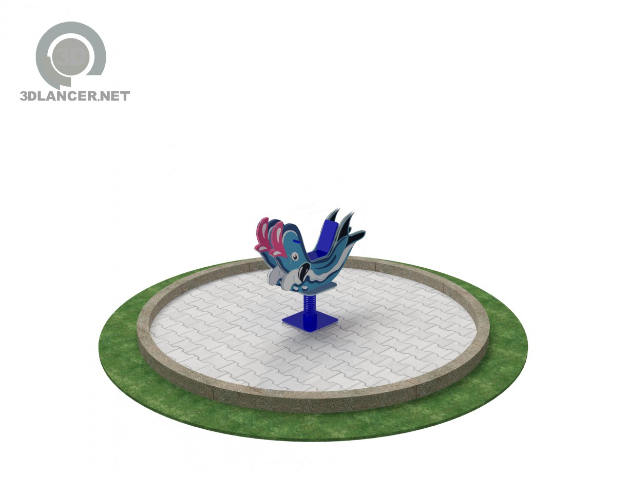 3D Modell Frühling-Schaukel - Vorschau