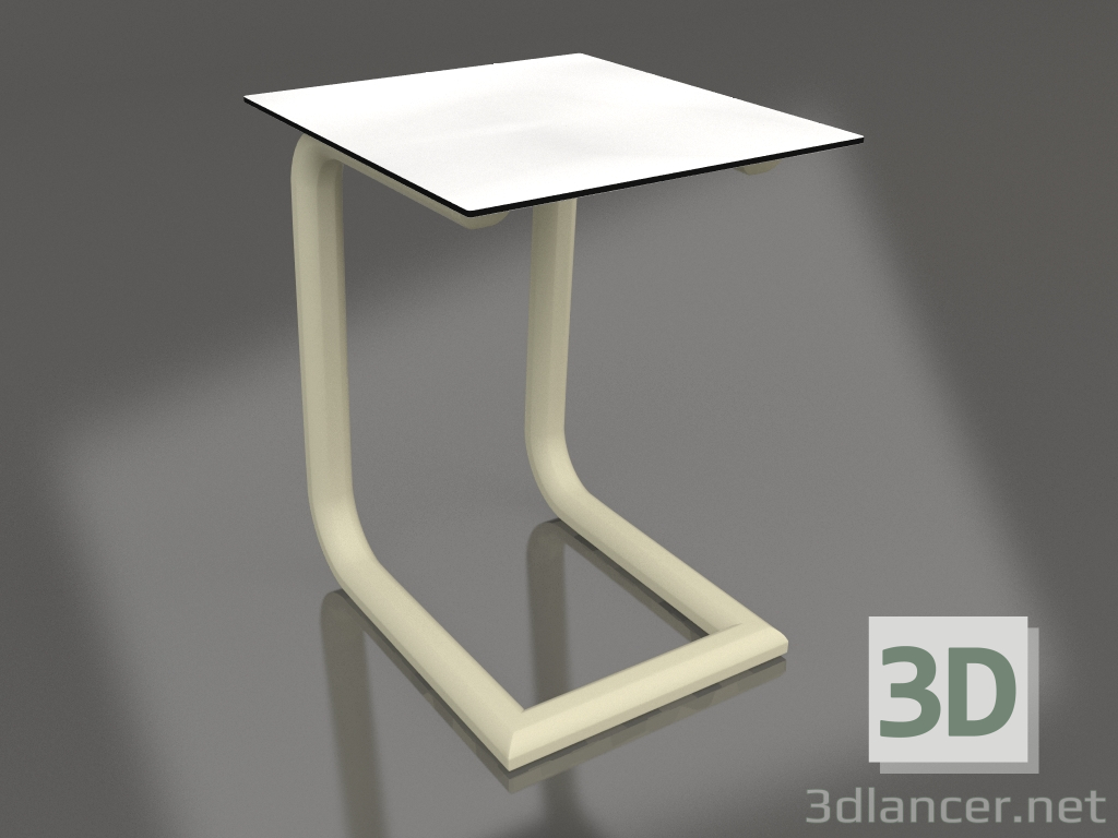 Modelo 3d Mesa lateral C (Ouro) - preview