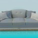 3d model Gray sofa - preview
