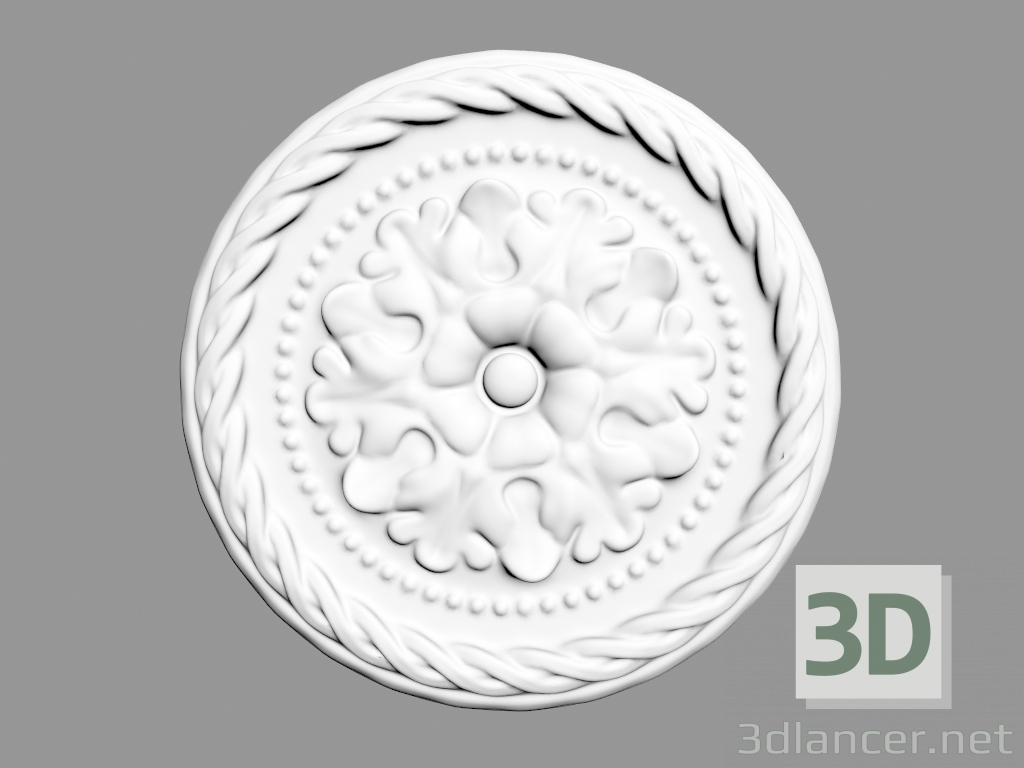 3D modeli Tavan çıkışı R13 (28 x 28 x 3,1 - Ø 28,5 cm) - önizleme