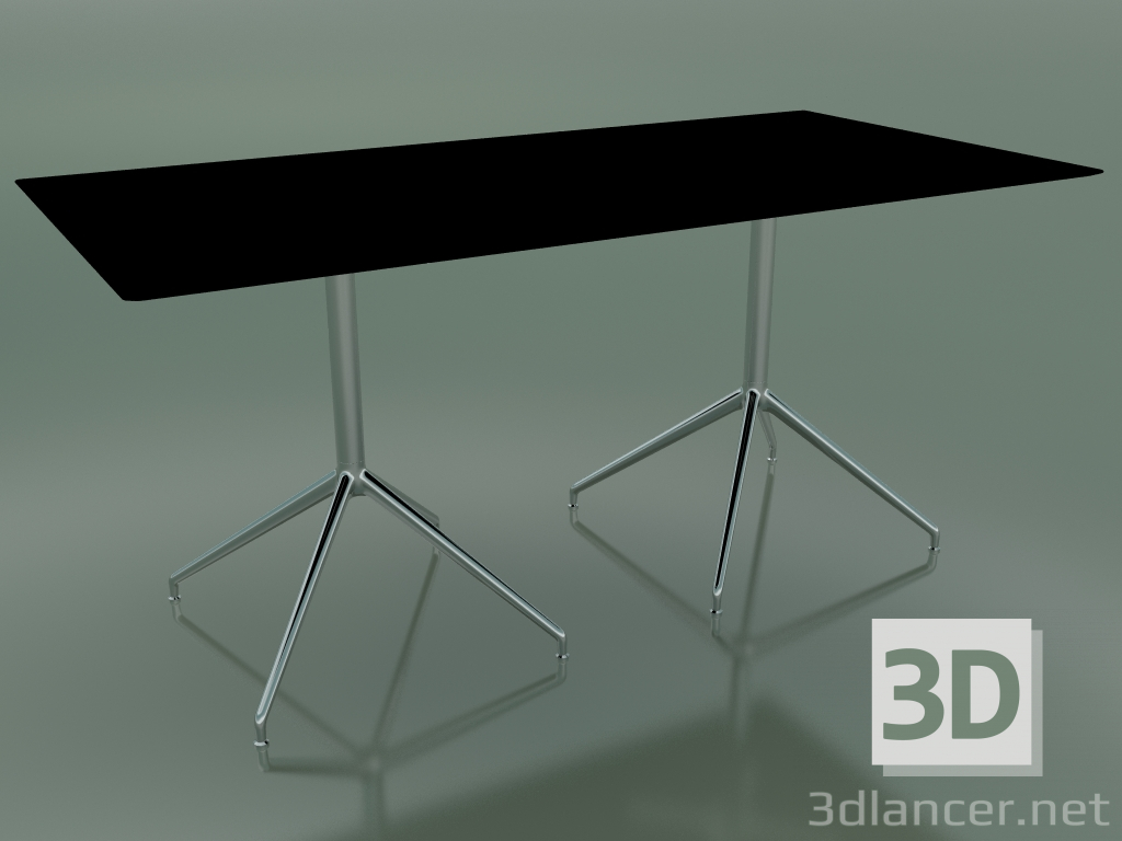 3D Modell Rechteckiger Tisch mit doppelter Basis 5738 (H 72,5 - 79x159 cm, schwarz, LU1) - Vorschau