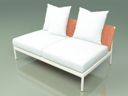 Central sofa module 006 (Metal Milk, Batyline Orange)