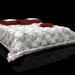 3d Quilted bedcover and pillows on the bed model buy - render
