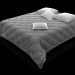 3d Стьобана ковдра і подушки на ліжко модель купити - зображення