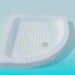 3d модель Кутовий піддон для душової кабінки – превью